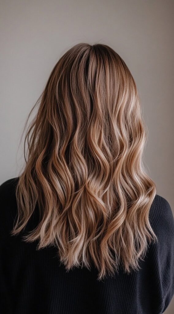 17 Dark Caramel Balayage Ideas: Transform Your Look with Stunning Hair Color Combinations 15 light caramel balayage on wavy lob