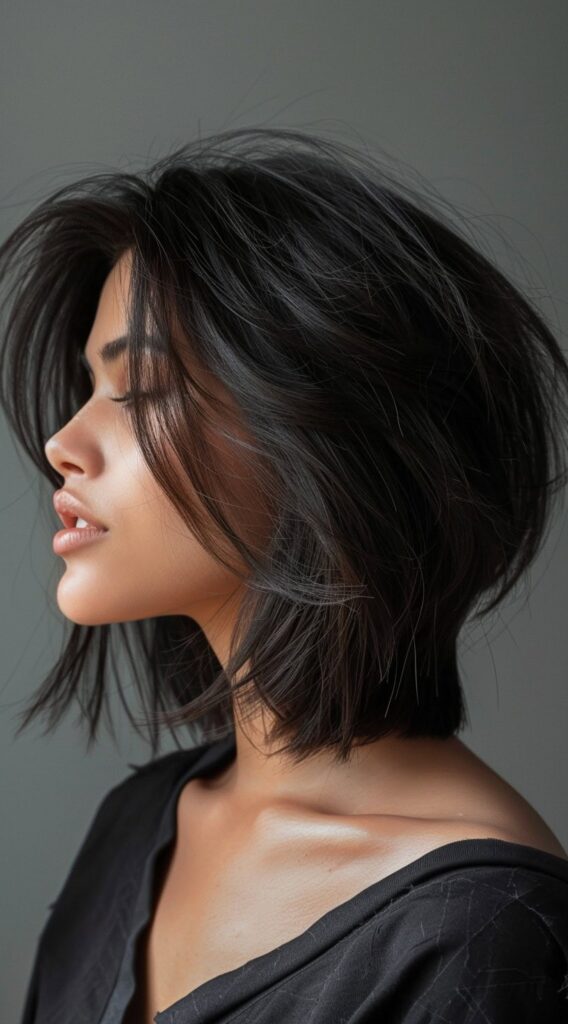 21 Stacked Bob Hairstyles for Fine Hair: Volume and Elegance 12 lightbulb medium length stacked bob