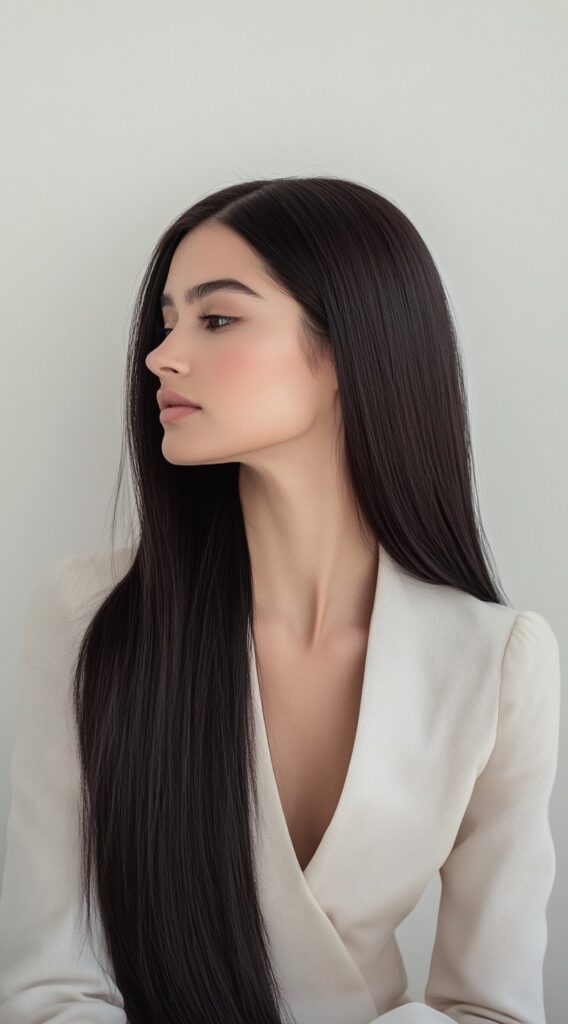 23 Formal Hairstyles for Long Hair: Elegant Ideas for Every Occasion 10 long and sleek with a center part
