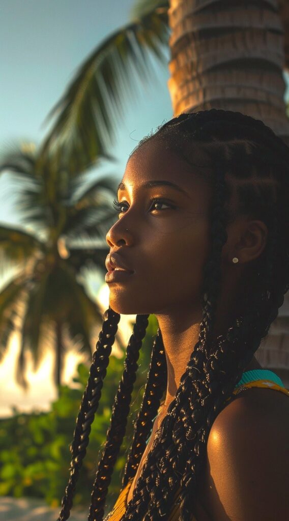 10 Vacation Hairstyles for Black Women: Stunning Ideas for Your Next Getaway 5 long box braids