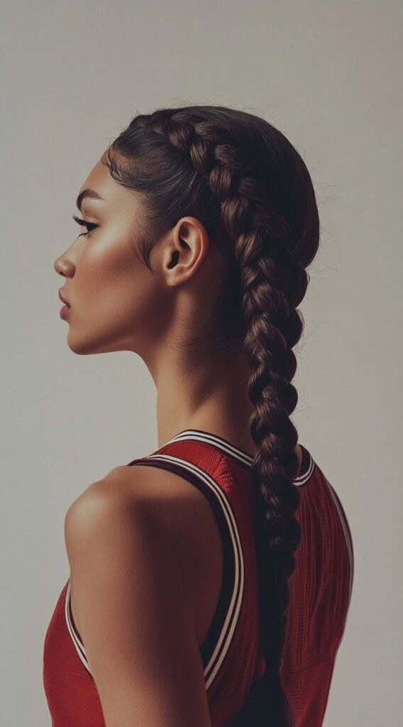 36 Top Basketball Hairstyles: Practical and Stylish Ideas for the Court 24 long double dutch braids meeting in one braid
