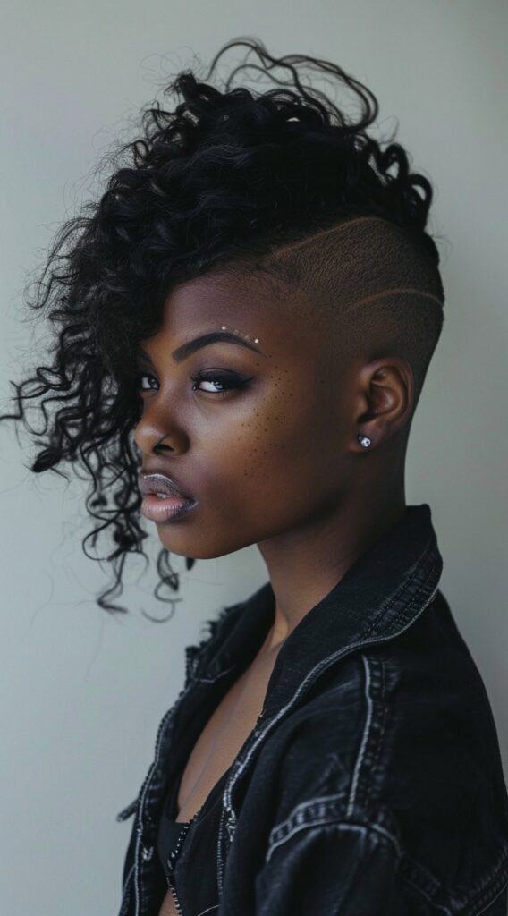 17 One Side Shaved Hairstyles for Black Women That Scream Confidence and Style 11 long twists with shaved side