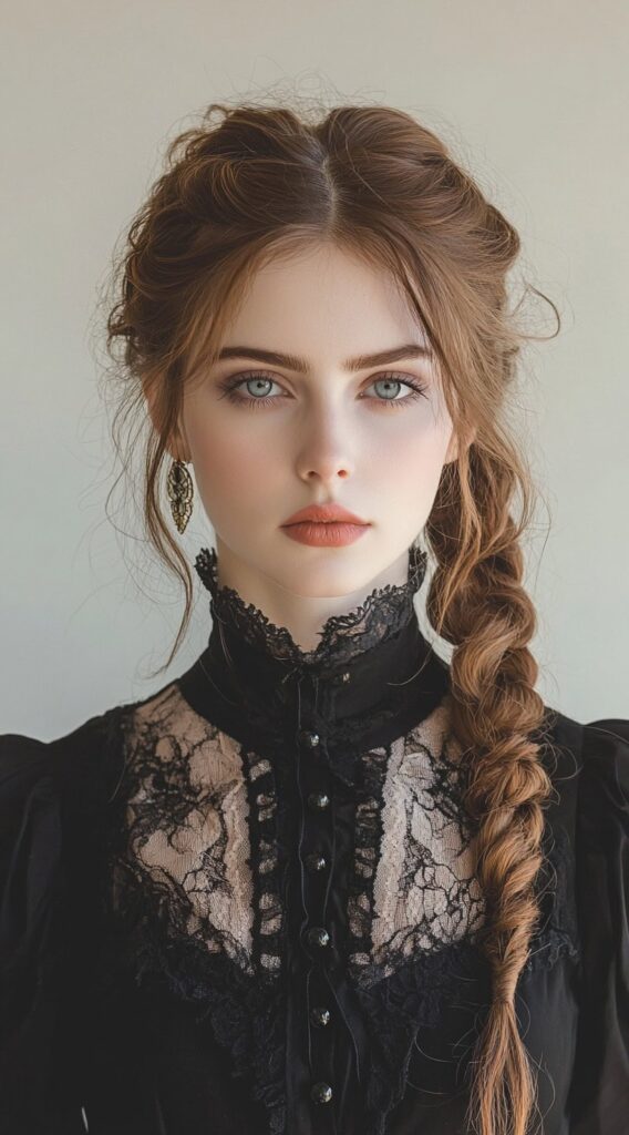 36+ Vampire Hairstyles for Women 21 loose braid with soft waves