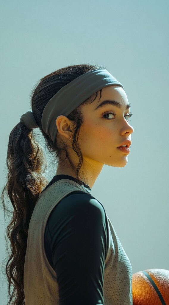 36 Top Basketball Hairstyles: Practical and Stylish Ideas for the Court 9 loose ponytail with headband