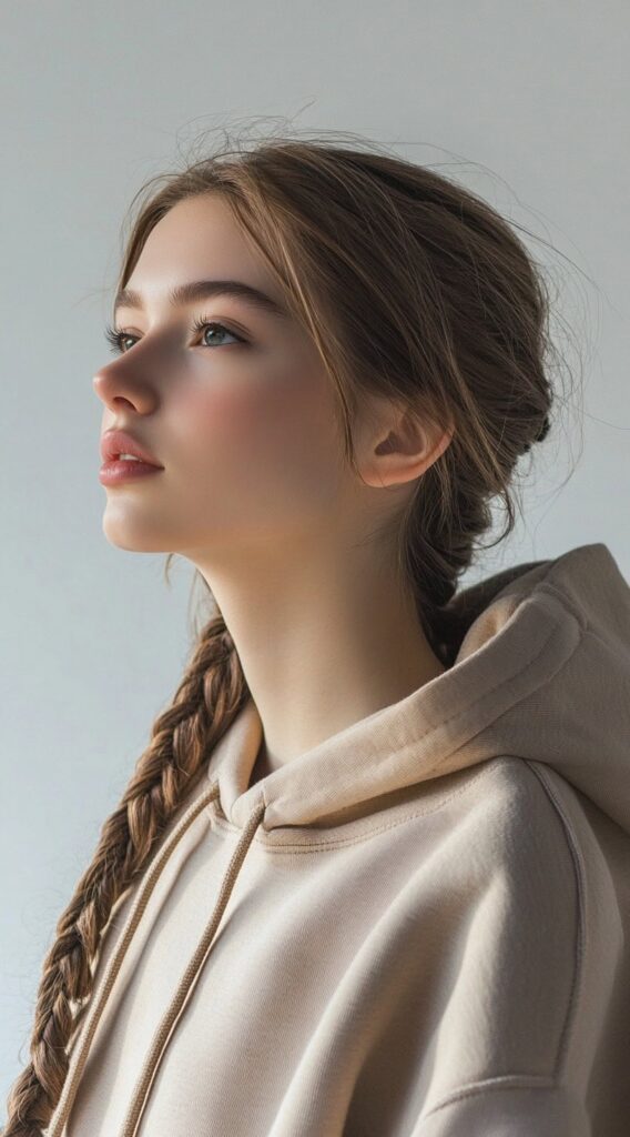 19 Hoodie Hairstyles to Try: Easy and Stylish Ideas for Every Hair Type 1 loose side braid 2