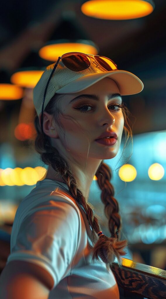25 Hat Hairstyles for Work: Stylish and Professional Ideas for Women 10 low braided pigtails