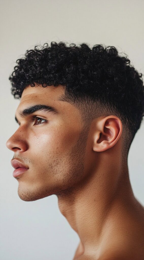 23 Curly Hairstyles for Men with Fade: Bold and Stylish Ideas for Every Curl Type 2 low fade with natural curls