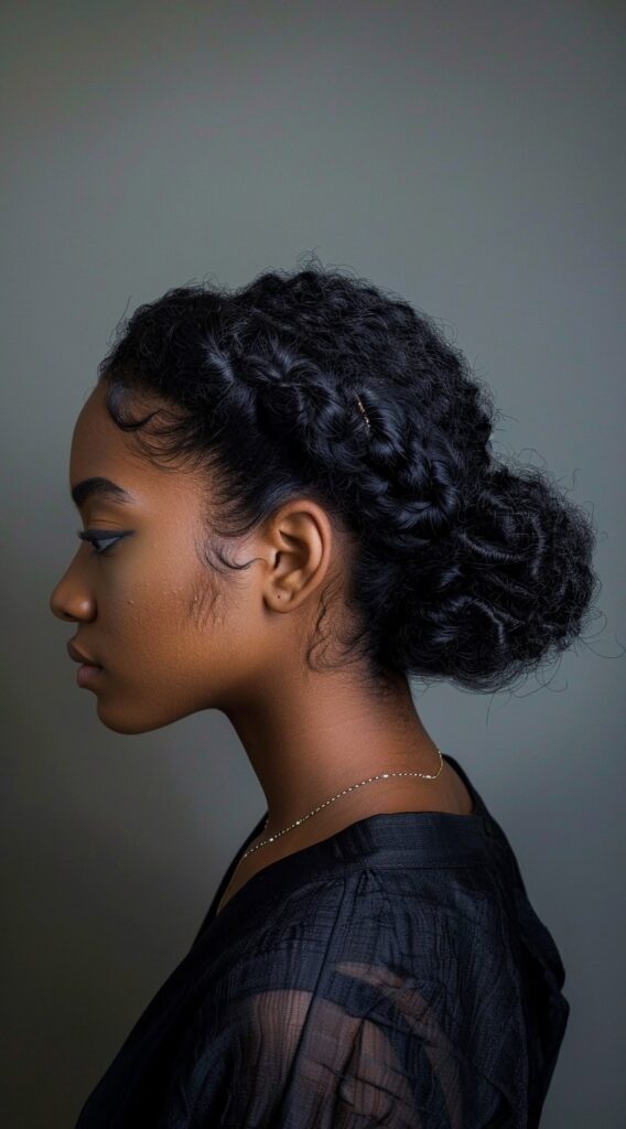 23 Protective Hairstyles for Curly Hair: Gorgeous and Effective Ideas 14 low manipulation bun