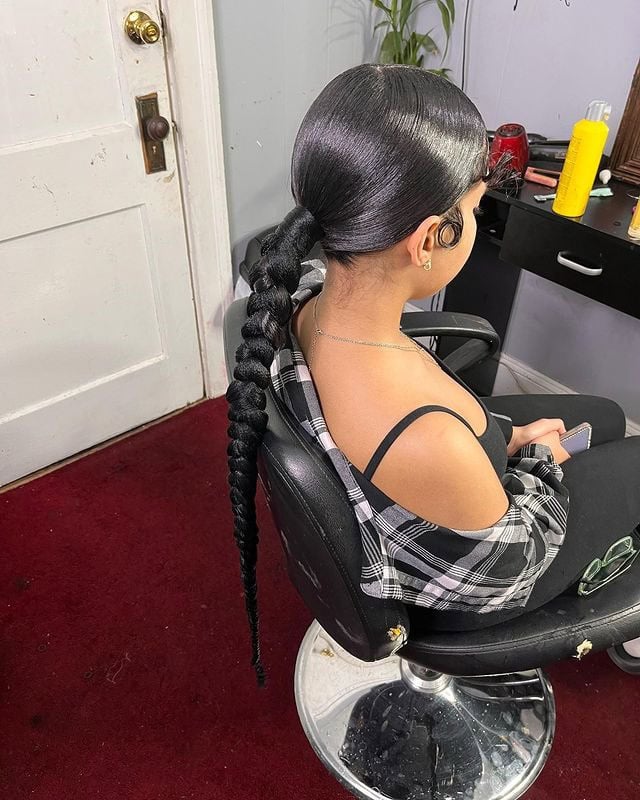 23 Protective Hairstyles for 3a Hair: Stunning and Practical Ideas 18 low ponytail braid