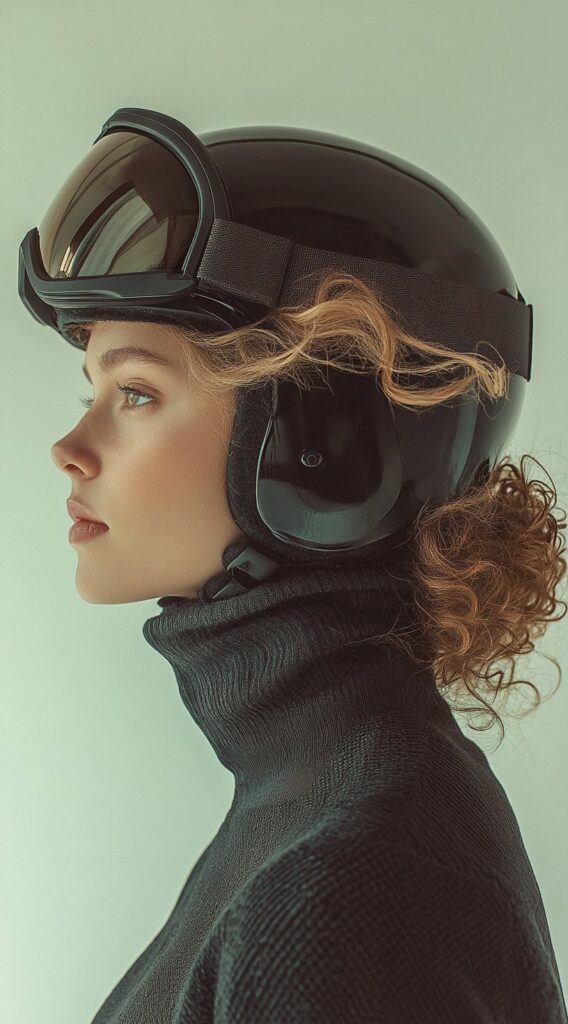 Top 21 Skiing Hairstyles to Wear Under a Helmet 21 messy low bun for curly hair