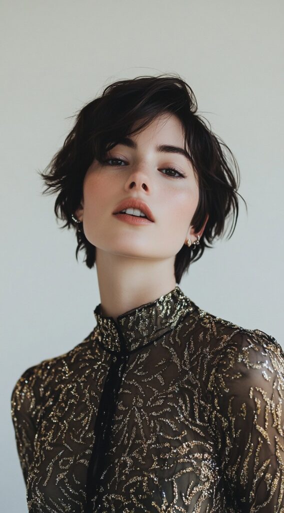 23 New Year’s Hairstyles for Short Hair 11 messy pixie cut with layers