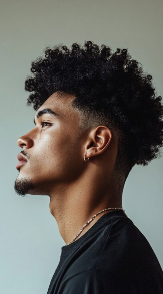 23 Curly Hairstyles for Men with Fade: Bold and Stylish Ideas for Every Curl Type 9 mid fade with textured afro curls