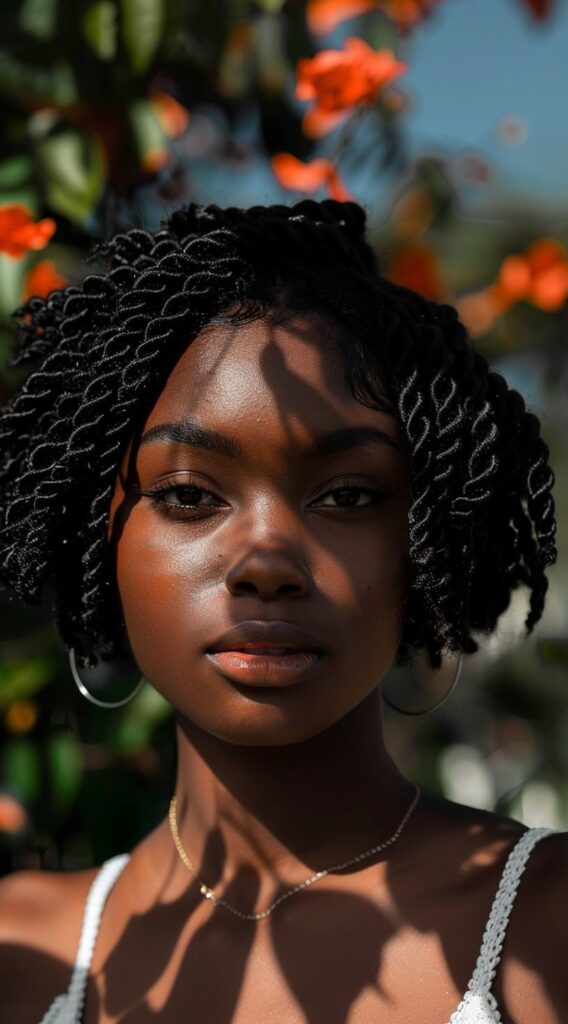 21 Stunning Short Crochet Twist Hairstyles 8 natural crochet twists with volume