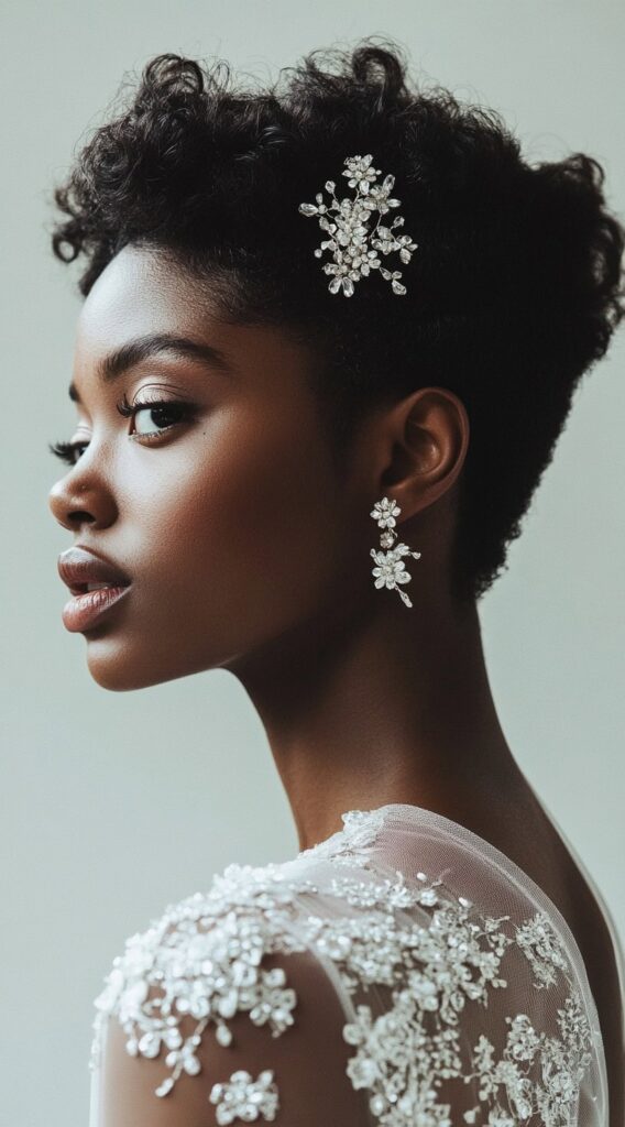37 Formal Hairstyles for Short Hair: Elegant and Chic Ideas for Any Occasion 28 natural curls with embellished details