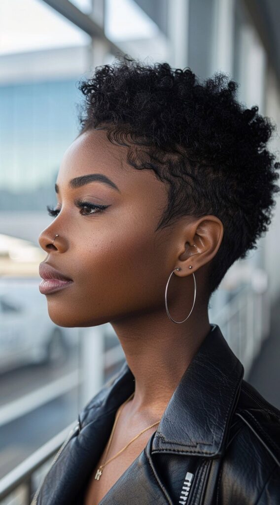 29 Airport Hairstyles for Short Hair: Trendy and Easy Ideas for Travel 9 natural curly hair with defined shape