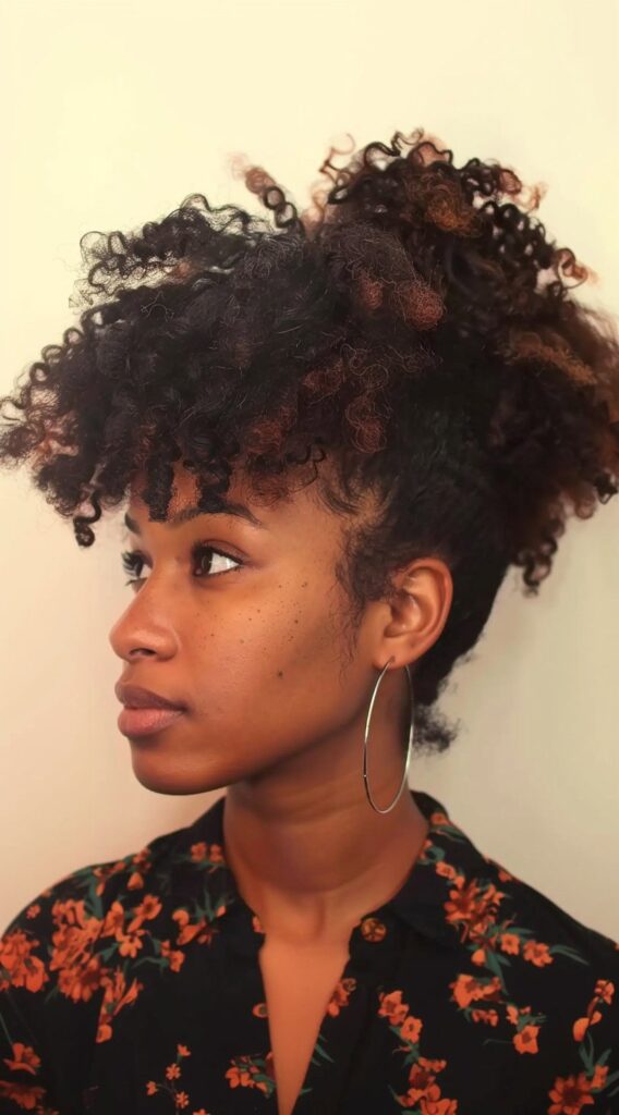 23 Protective Hairstyles for Curly Hair: Gorgeous and Effective Ideas 18 pineapple updo