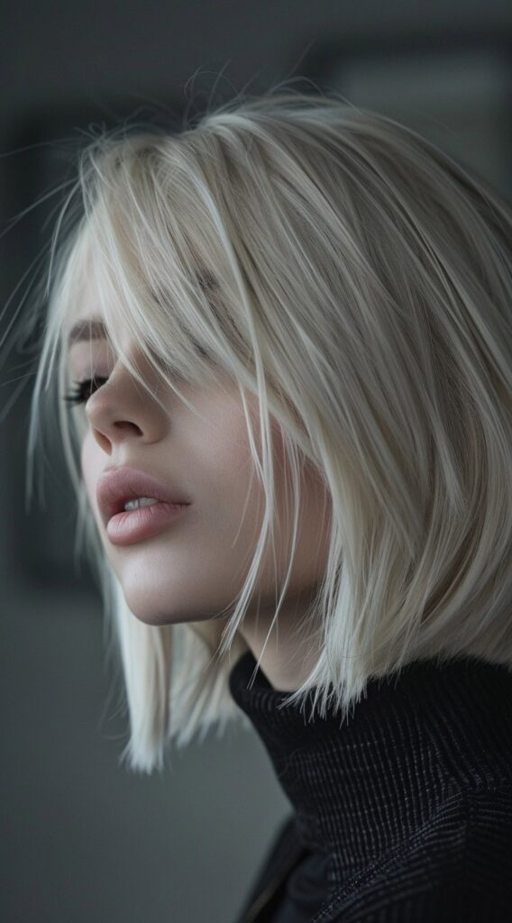 28 Short Hairstyles for Thin Hair: Stunning Ideas to Boost Volume and Style 2 platinum blonde layered bob
