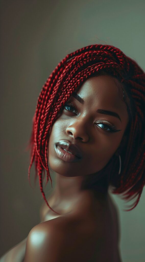 10 Red Bob Hairstyles for Black Women: From Classy to Edgy 8 red braided bob with volume