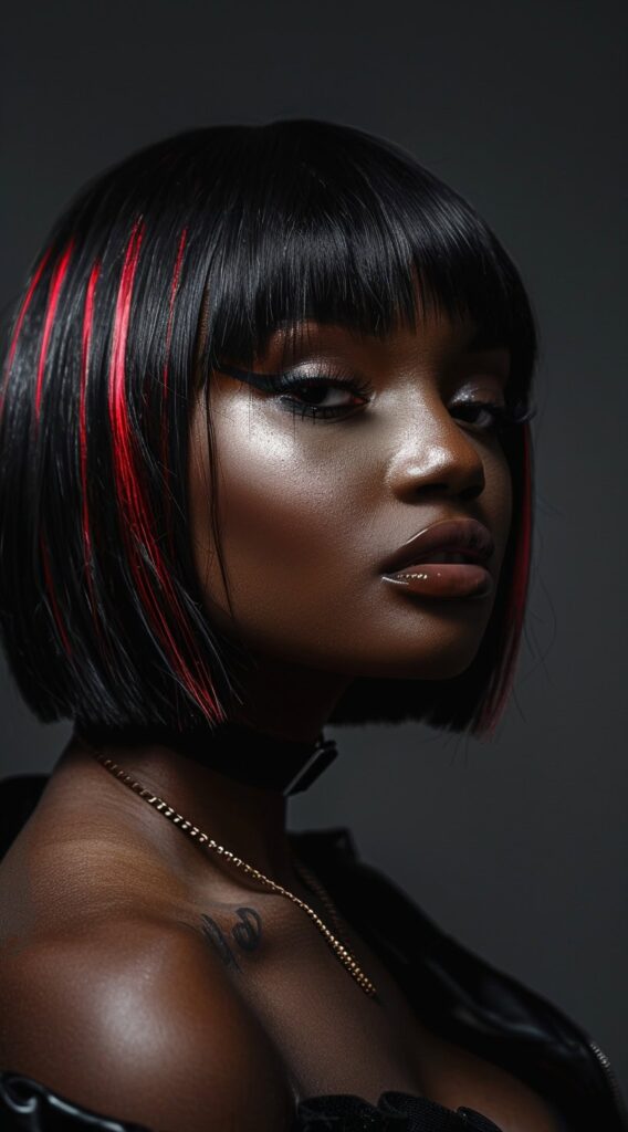 10 Red Bob Hairstyles for Black Women: From Classy to Edgy 10 red highlights bob