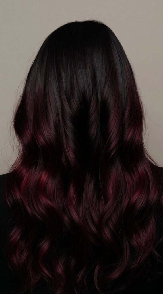 17 Cherry Cola Balayage Ideas: Add Depth and Drama to Your Locks 2 rich cherry cola curls on dark hair