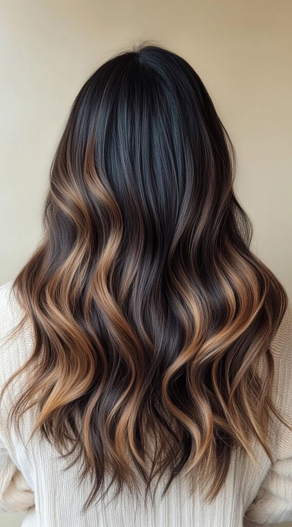 17 Honey Brown Balayage Ideas: Gorgeous Ideas for a Sun-Kissed Glow 2 rich honey brown balayage on sleek waves