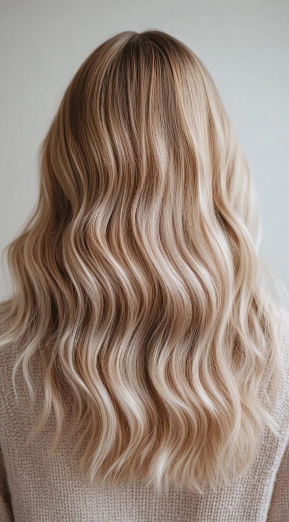 23 Winter Highlights for Blondes: Gorgeous Color Ideas to Warm Up Your Look 11 sandy blonde balayage waves