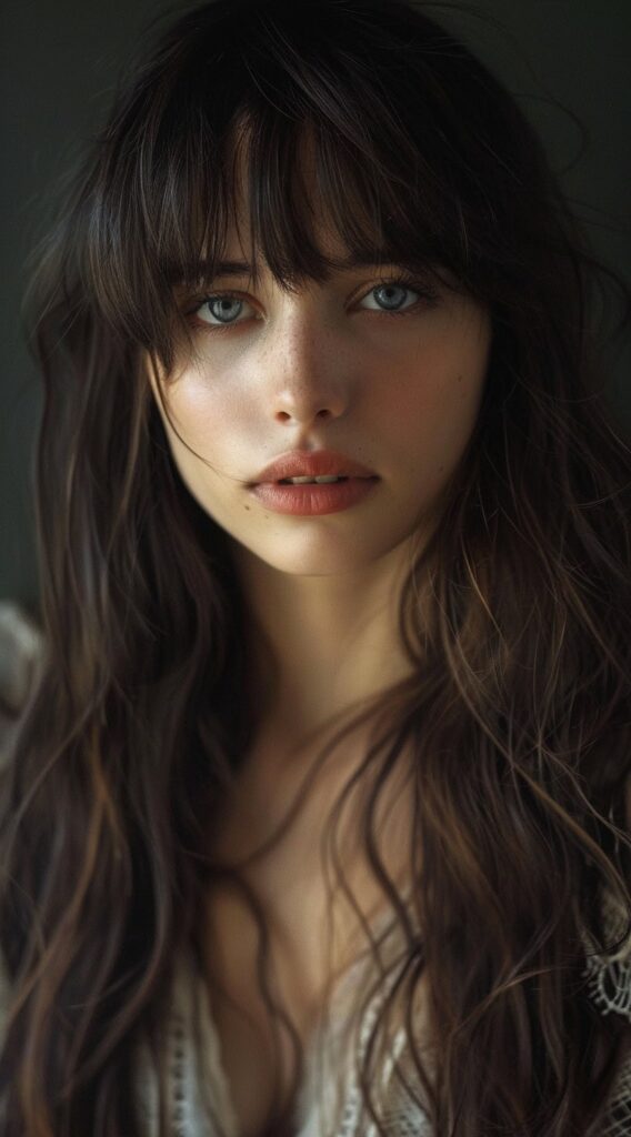 27 Long Hairstyles With Layers 15 shaggy layers with full bangs