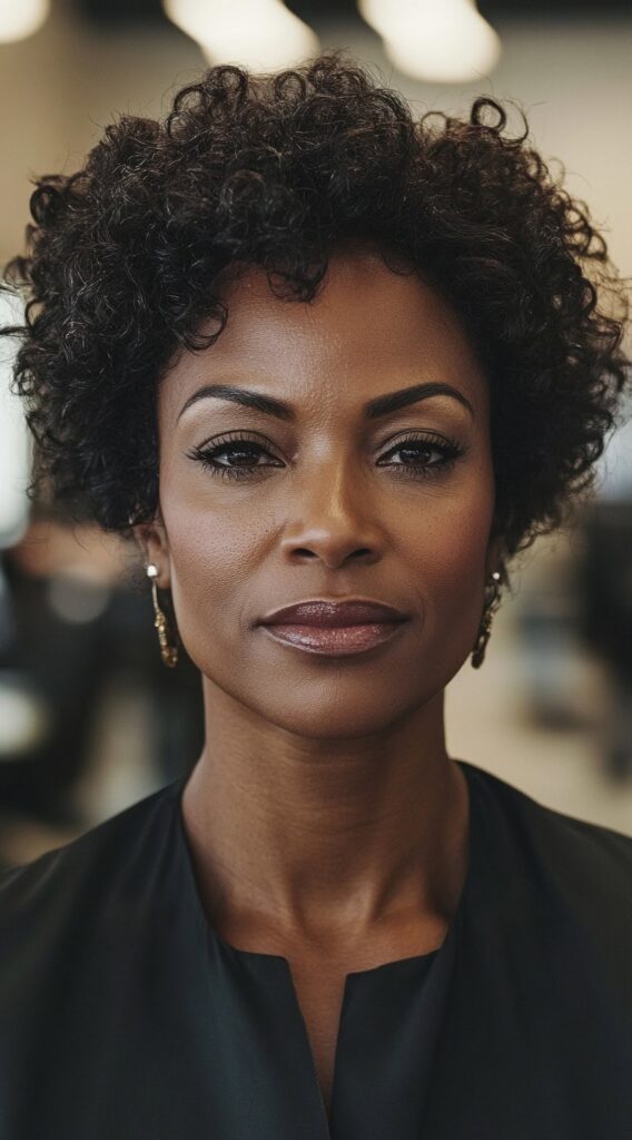 26 Older Black Women Hairstyles for Over 50 9 short layered curls