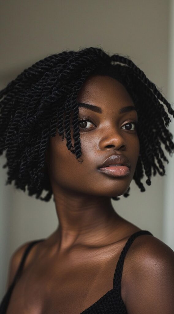 21 Stunning Short Crochet Twist Hairstyles 7 short layered spring crochet twists