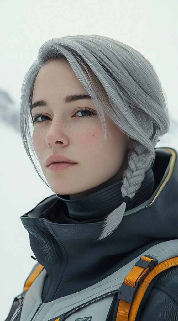 Top 21 Skiing Hairstyles to Wear Under a Helmet 6 short side braid