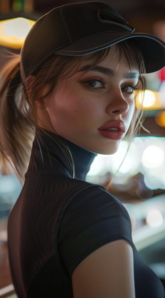 25 Hat Hairstyles for Work: Stylish and Professional Ideas for Women 18 short sleek ponytail with wispy bangs and framing tendrils