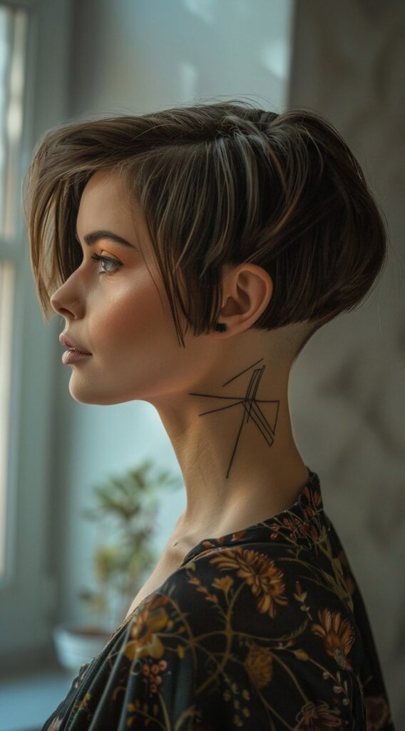 21 Stacked Bob Hairstyles for Fine Hair: Volume and Elegance 18 short stacked bob with undercut
