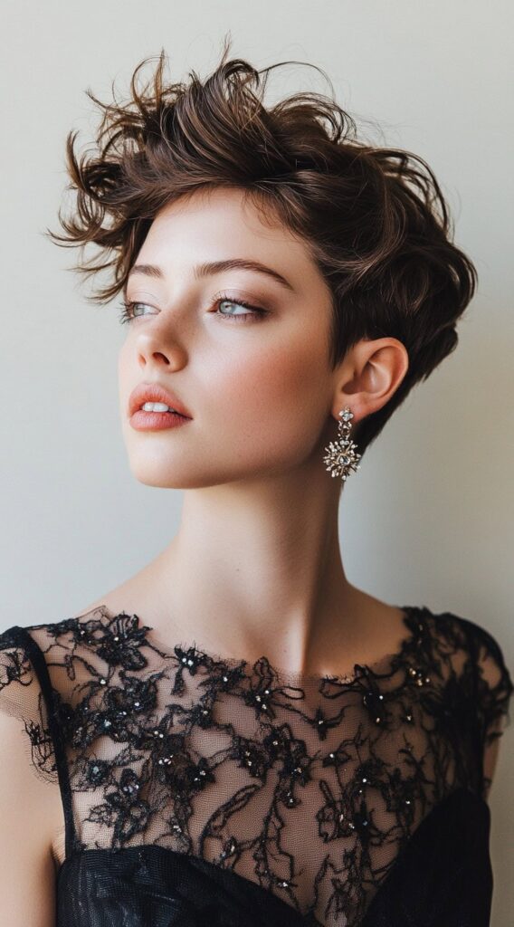 37 Formal Hairstyles for Short Hair: Elegant and Chic Ideas for Any Occasion 29 short wavy crop with soft layers