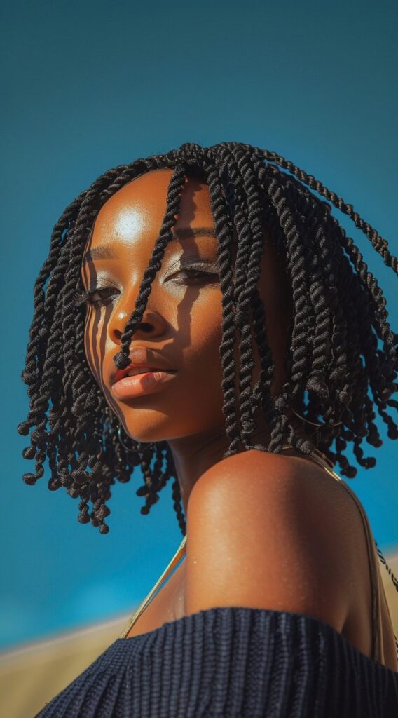 21 Stunning Short Crochet Twist Hairstyles 17 shoulder length senegalese crochet twists