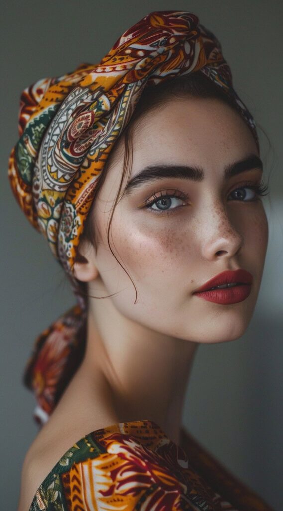 27 Hairstyles for Sensitive Scalp: Comfortable and Stylish Ideas to Try 22 silk scarf wrap