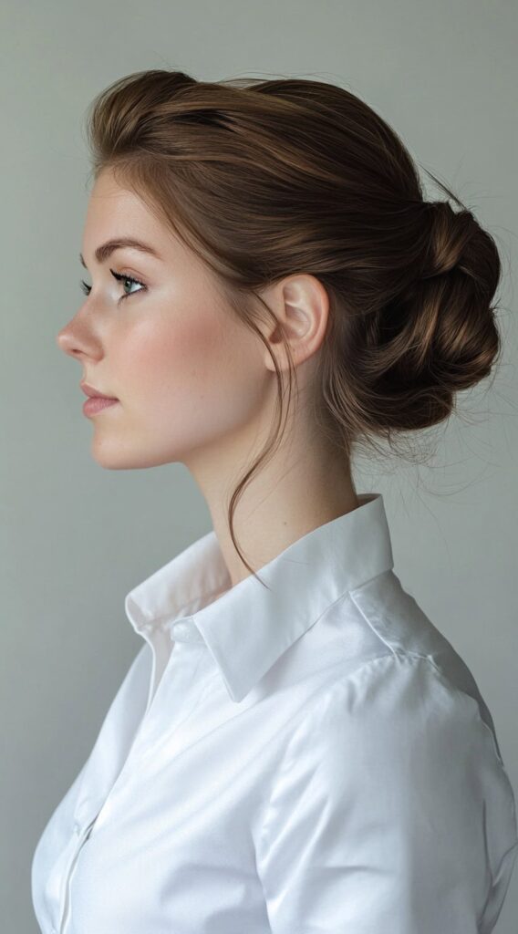 23 Formal Hairstyles for Long Hair: Elegant Ideas for Every Occasion 1 sleek chignon with a side part