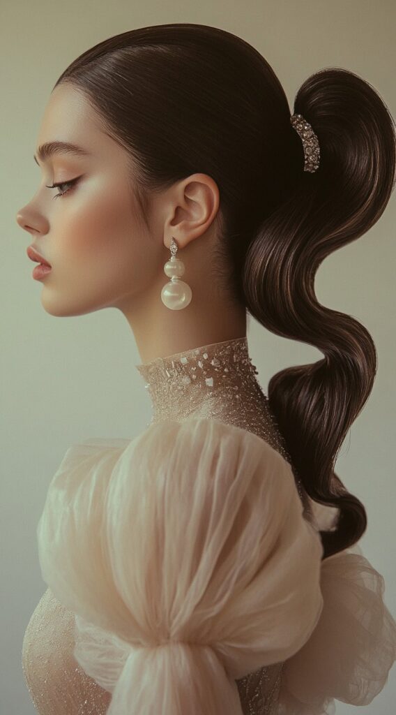 25 Dreamy Princess Hairstyles: Gorgeous Ideas for Your Next Big Event 13 sleek high ponytail with retro waves