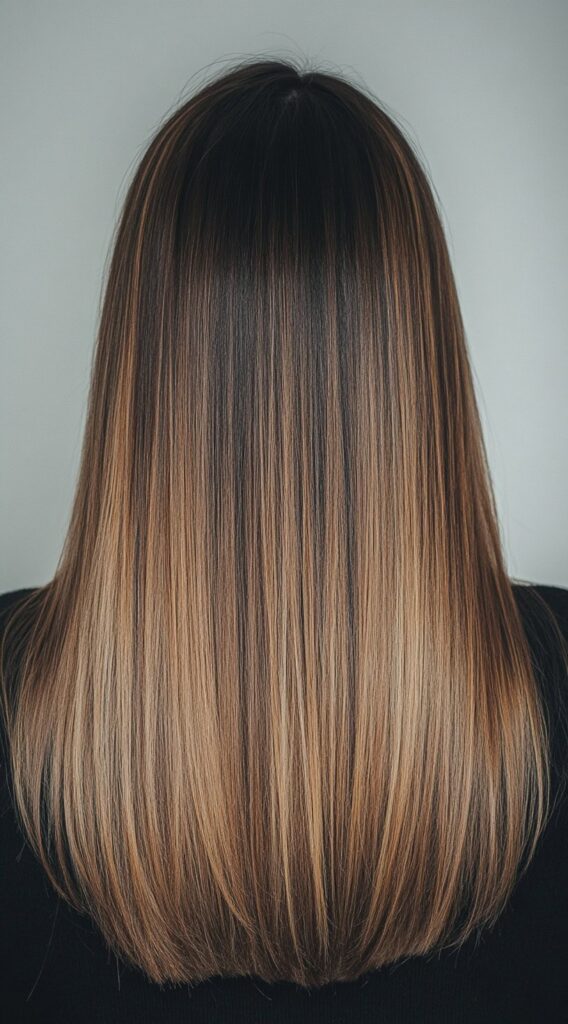 17 Honey Brown Balayage Ideas: Gorgeous Ideas for a Sun-Kissed Glow 13 sleek honey brown balayage on straight hair