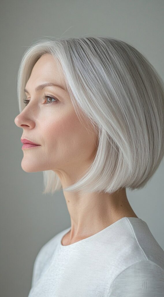 23 Stunning Hairstyles for Thin Fine Hair 18 sleek platinum bob