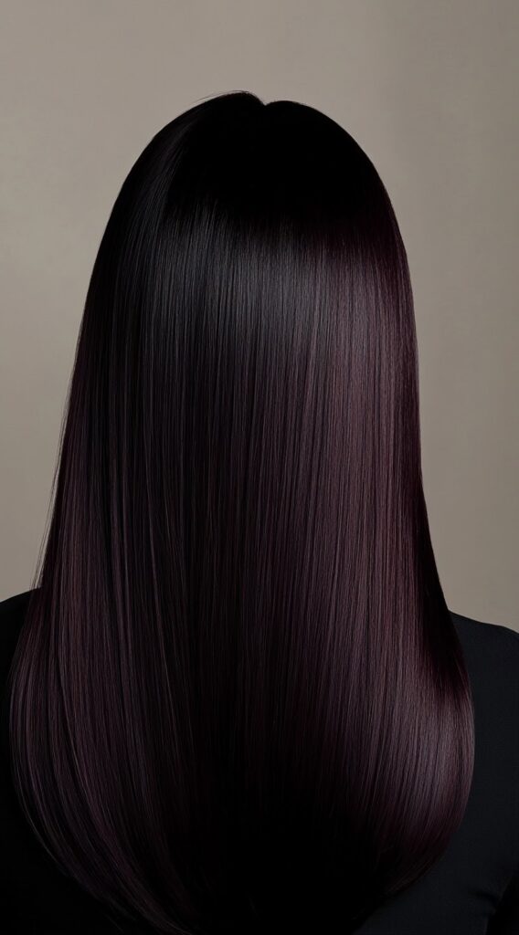17 Cherry Cola Balayage Ideas: Add Depth and Drama to Your Locks 9 sleek straight with hints of cherry cola