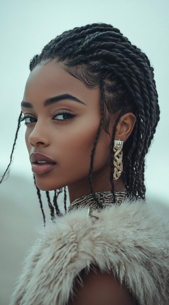 19 Viking Hairstyles for Women with Short Hair 14 slicked back short twists