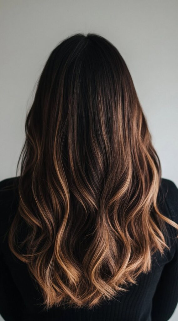 17 Honey Brown Balayage Ideas: Gorgeous Ideas for a Sun-Kissed Glow 1 soft honey brown balayage on long layers