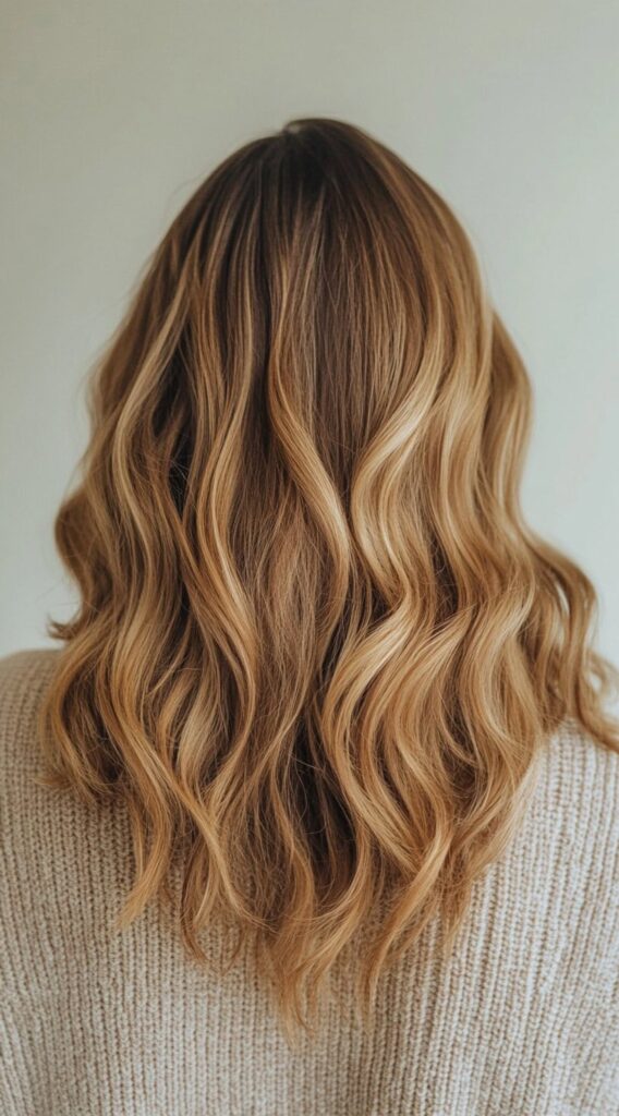 17 Honey Brown Balayage Ideas: Gorgeous Ideas for a Sun-Kissed Glow 9 soft honey brown balayage with voluminous waves
