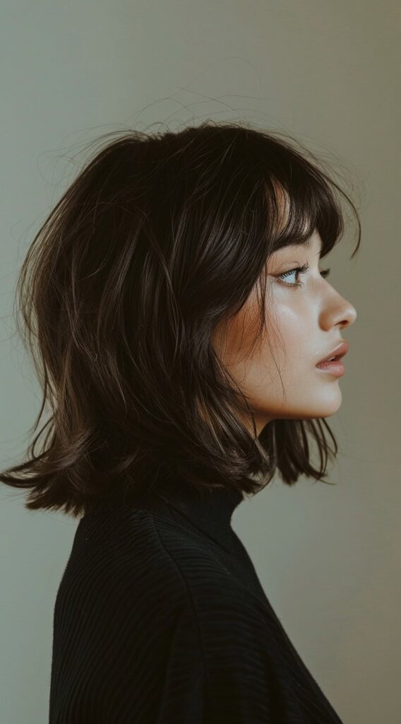 21 Stacked Bob Hairstyles for Fine Hair: Volume and Elegance 20 soft shaggy stacked long bob with flipped out ends