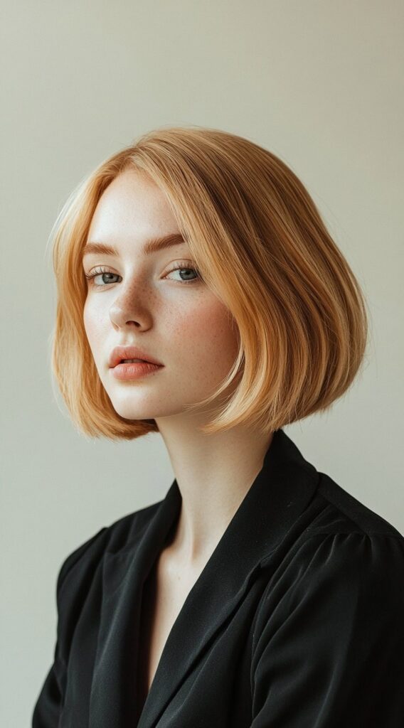 29 Modern Blonde Bob Hairstyles 20 soft strawberry blonde bob