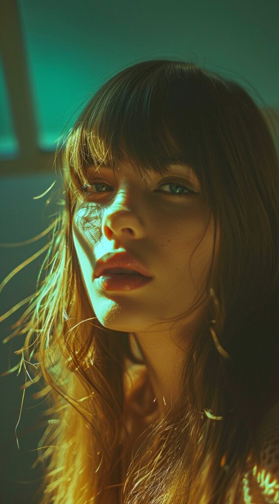 27 Long Hairstyles With Layers 26 soft waves with blunt bangs