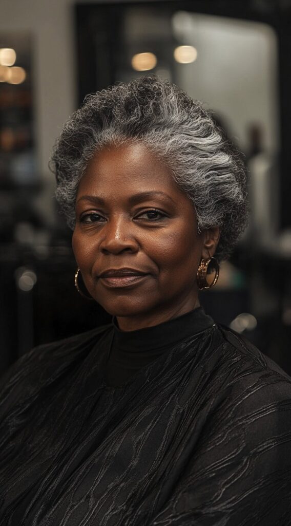 26 Older Black Women Hairstyles for Over 50 1 sophisticated salt and pepper pixie