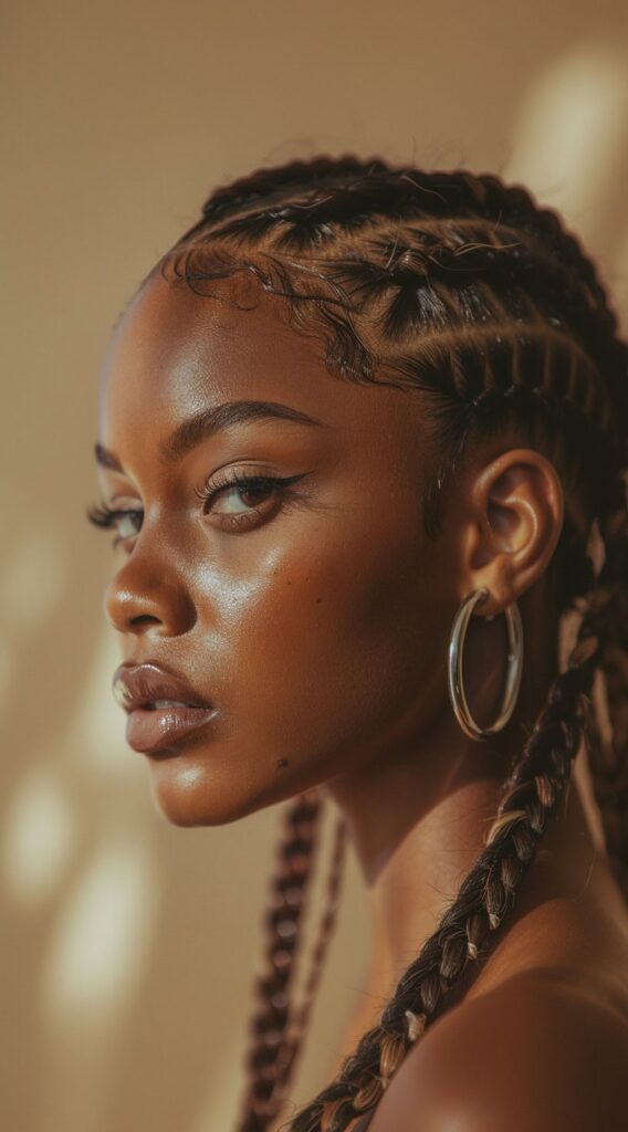 24 Protective Hairstyles for Thin Hair: Stylish Solutions for Delicate Strands 17 stitch braids