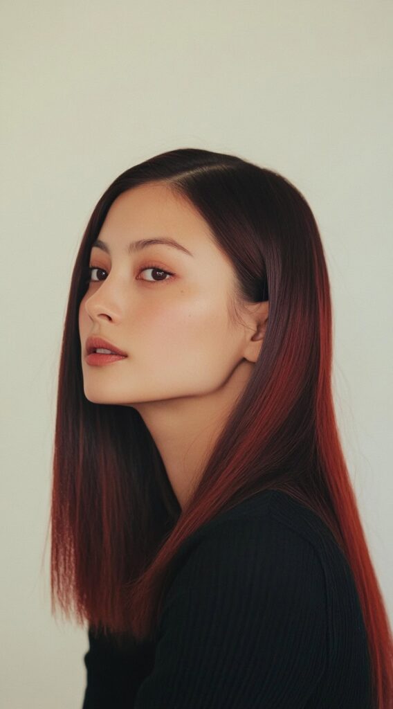 17 Red Copper Balayage Ideas: Stunning Ways to Add Warmth and Style to Your Hair 3 straight copper balayage