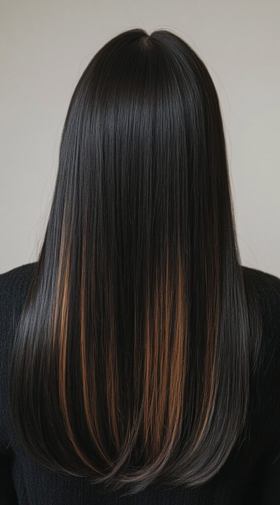 17 Dark Caramel Balayage Ideas: Transform Your Look with Stunning Hair Color Combinations 14 straight dark caramel balayage on brunette hair
